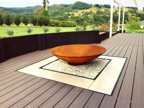 Stylish outdoor fire pit